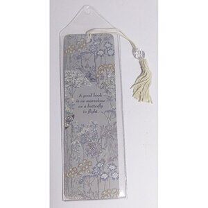 Butterfly Floral Bookmark 7in Dusky Meadow Peter Pauper Press 2010 Good Book